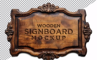 Vintage Wooden Signage Mockup Template 52