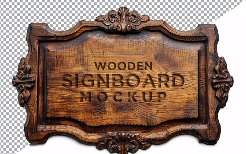 Vintage Wooden Signage Mockup Template 52 Product Mockup