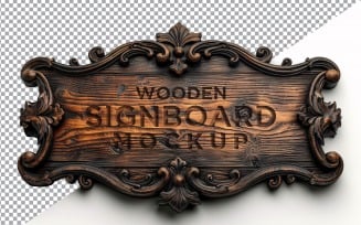 Vintage Wooden Signage Mockup Template 54