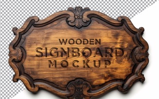 Vintage Wooden Signage Mockup Template 56