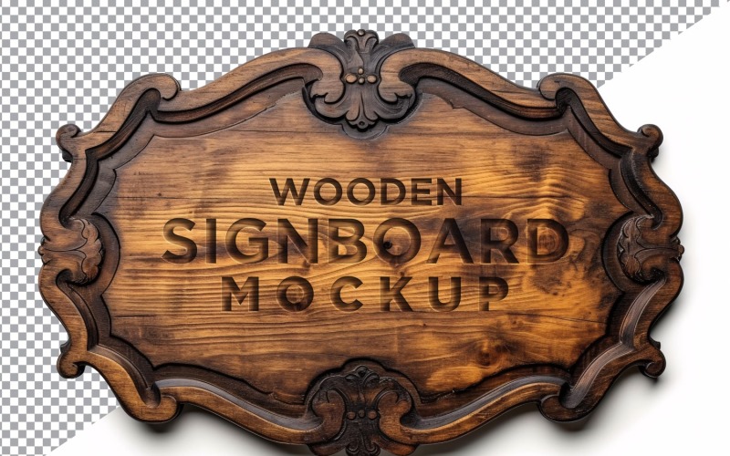 Vintage Wooden Signage Mockup Template 56 Product Mockup
