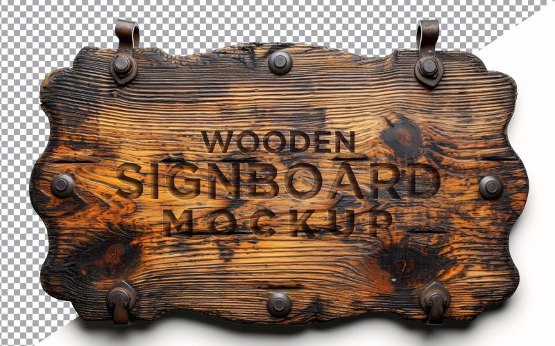 Vintage Wooden Signage Mockup Template 57 Product Mockup