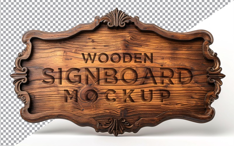 Vintage Wooden Signage Mockup Template 58 Product Mockup