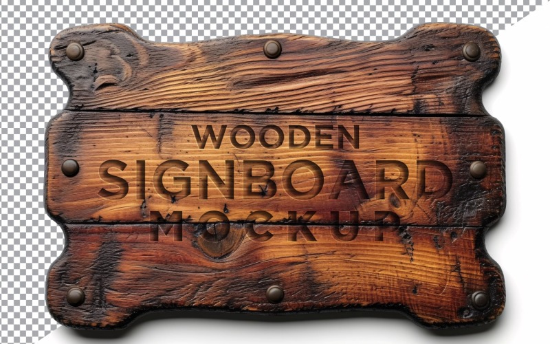 Vintage Wooden Signage Mockup Template 59 Product Mockup