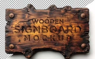 Vintage Wooden Signage Mockup Template 60