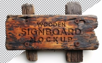 Vintage Wooden Signage Mockup Template 62