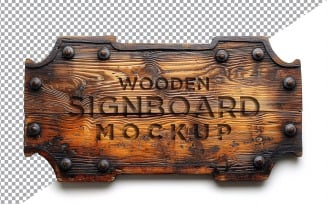 Vintage Wooden Signage Mockup Template 63