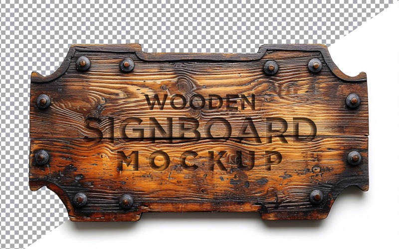 Vintage Wooden Signage Mockup Template 63 Product Mockup