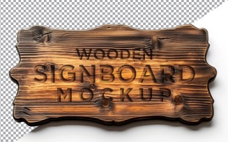 Vintage Wooden Signage Mockup Template 70