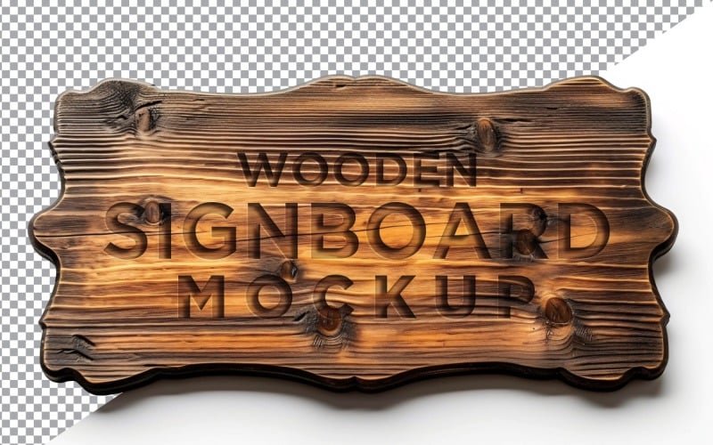 Vintage Wooden Signage Mockup Template 70 Product Mockup