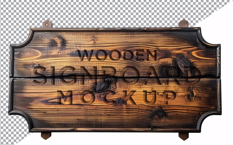 Vintage Wooden Signboard Mockup 27 Product Mockup
