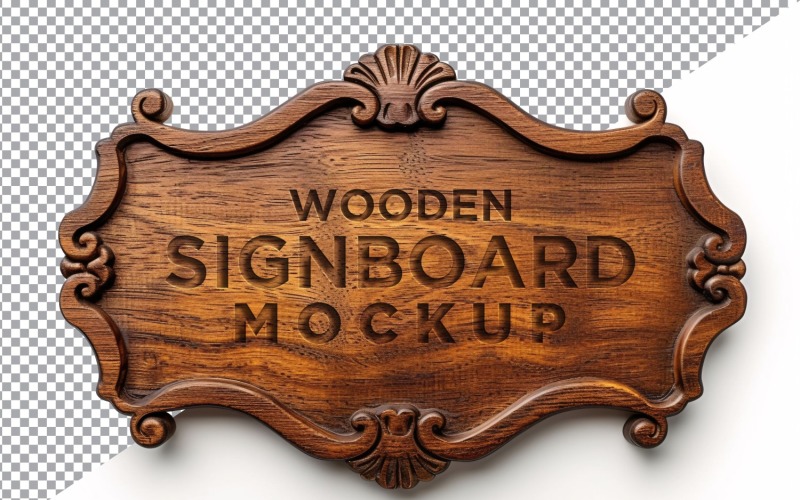 Vintage Wooden Signboard Mockup 47 Product Mockup