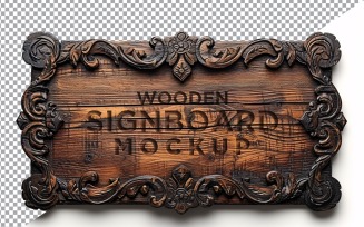 Vintage Wooden Signboard Mockup 51