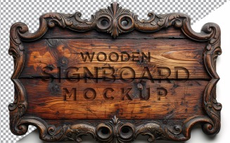 Vintage Wooden Signboard Mockup 53