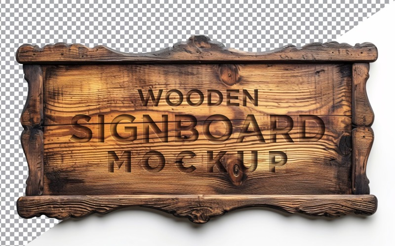 Vintage Wooden Signboard Mockup 66 Product Mockup