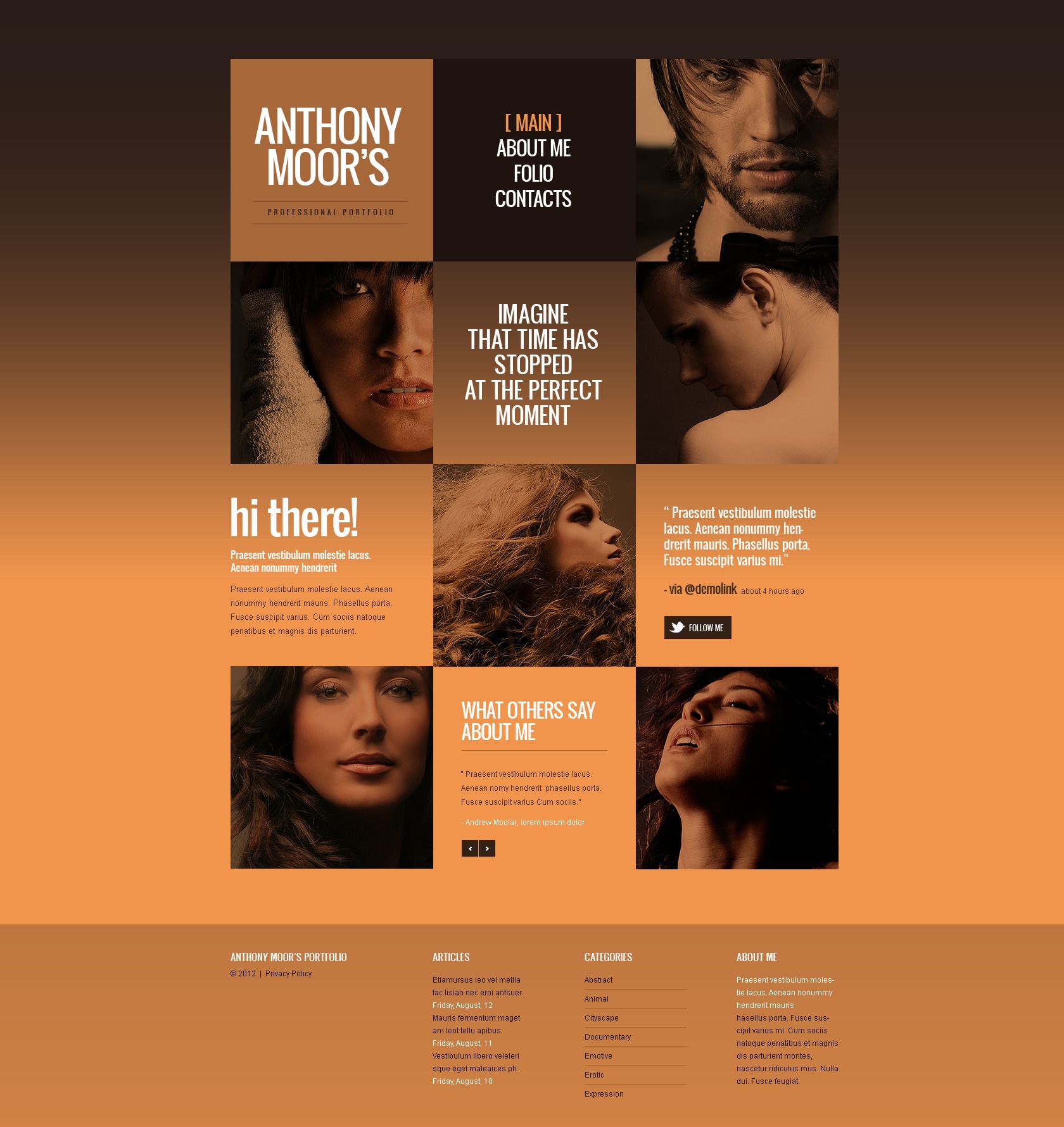 Photographer Portfolio WordPress Theme 39982