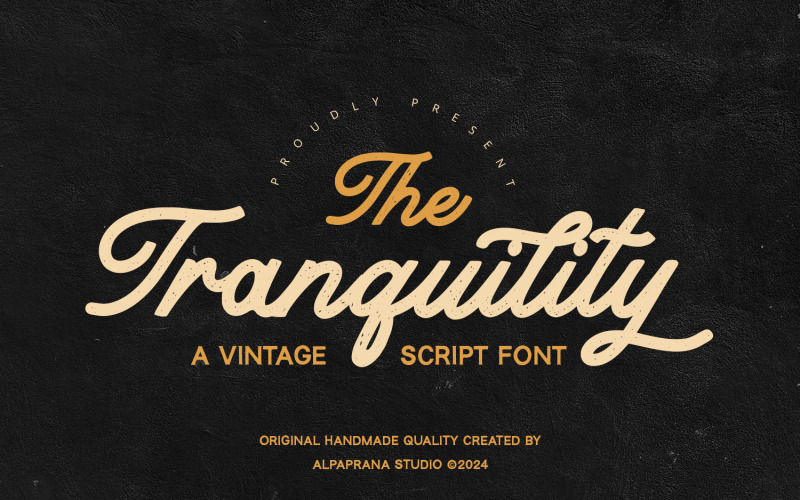 Tranquility - Vintage Script Font