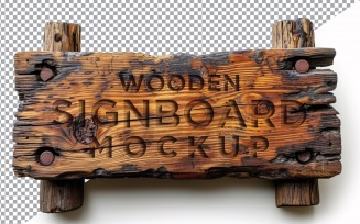 Vintage Wooden Signage Mockup Template 100