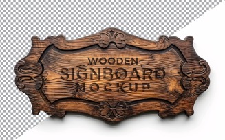 Vintage Wooden Signage Mockup Template 65