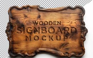 Vintage Wooden Signage Mockup Template 66