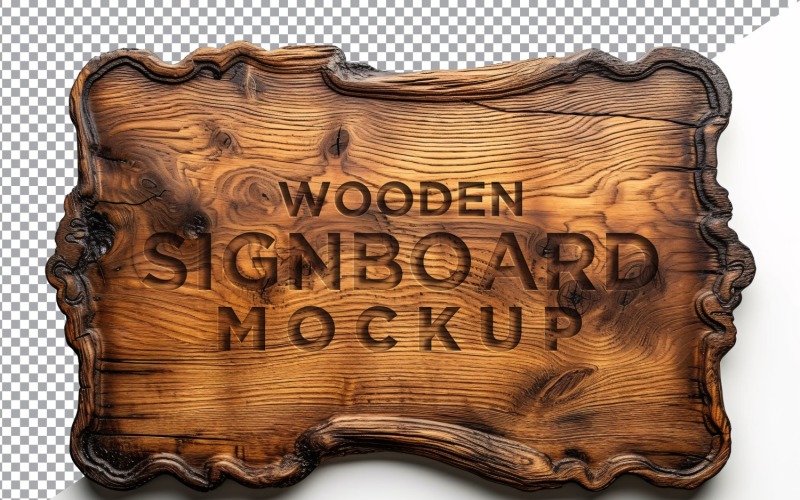 Vintage Wooden Signage Mockup Template 66 Product Mockup