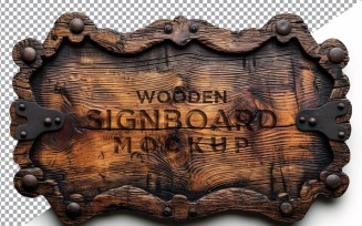 Vintage Wooden Signage Mockup Template 67