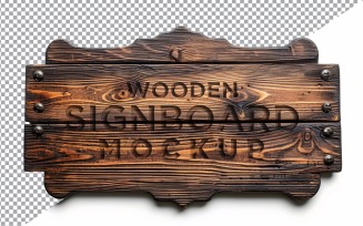 Vintage Wooden Signage Mockup Template 71