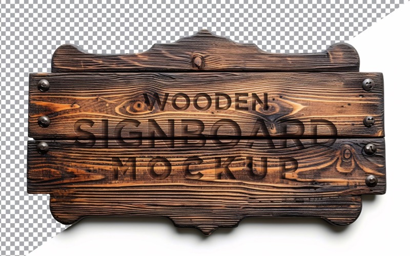 Vintage Wooden Signage Mockup Template 71 Product Mockup