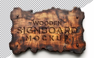 Vintage Wooden Signage Mockup Template 72