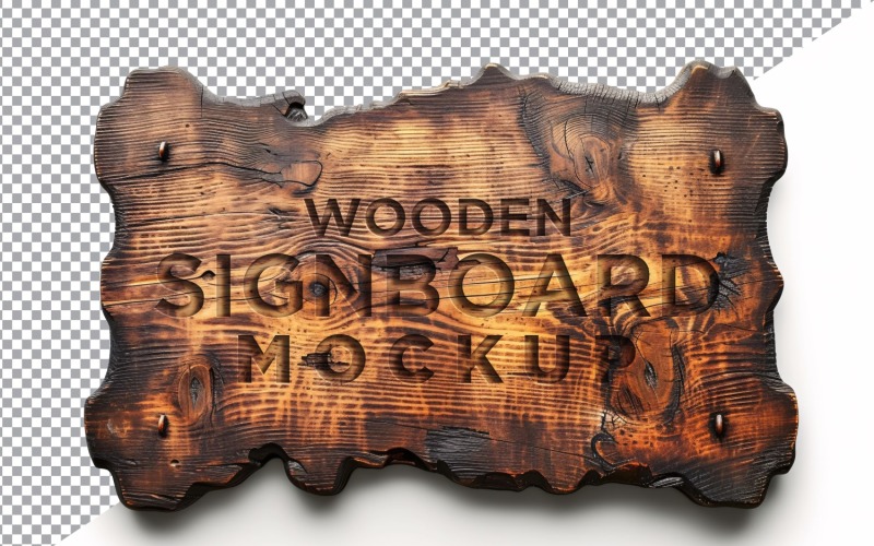 Vintage Wooden Signage Mockup Template 72 Product Mockup