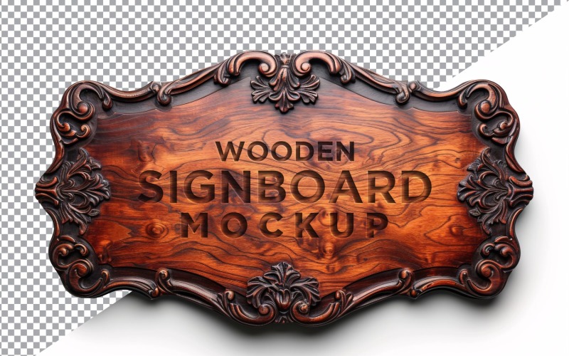 Vintage Wooden Signage Mockup Template 77 Product Mockup