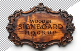 Vintage Wooden Signage Mockup Template 78