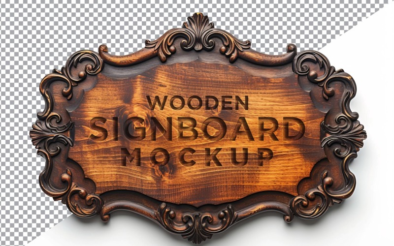 Vintage Wooden Signage Mockup Template 78 Product Mockup