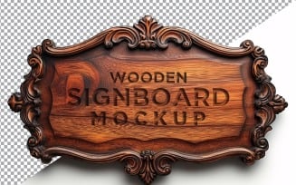 Vintage Wooden Signage Mockup Template 79