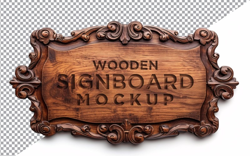 Vintage Wooden Signage Mockup Template 80 Product Mockup