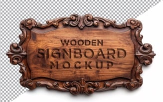 Vintage Wooden Signage Mockup Template 80