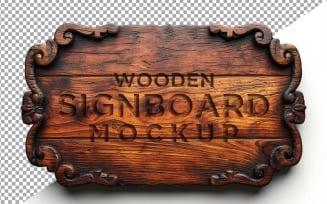 Vintage Wooden Signage Mockup Template 81
