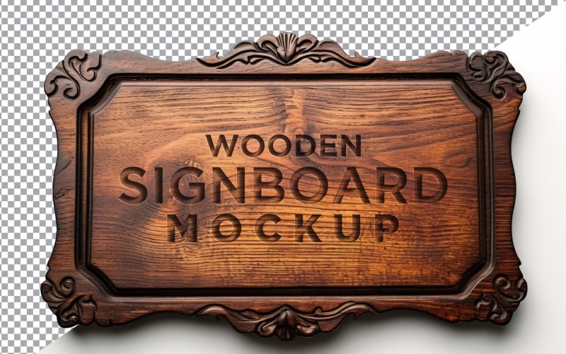 Vintage Wooden Signage Mockup Template 83 Product Mockup