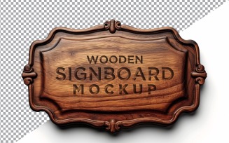 Vintage Wooden Signage Mockup Template 84