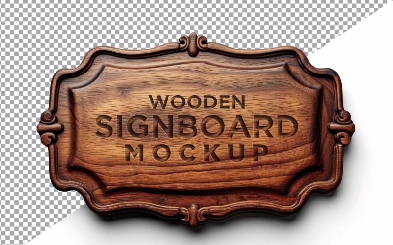 Vintage Wooden Signage Mockup Template 84 Product Mockup