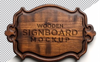 Vintage Wooden Signage Mockup Template 85