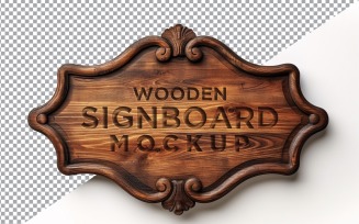 Vintage Wooden Signage Mockup Template 86