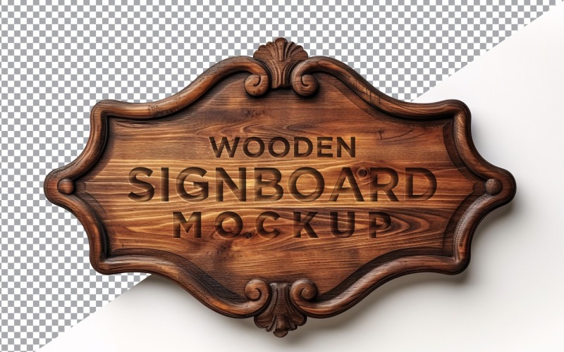 Vintage Wooden Signage Mockup Template 86 Product Mockup