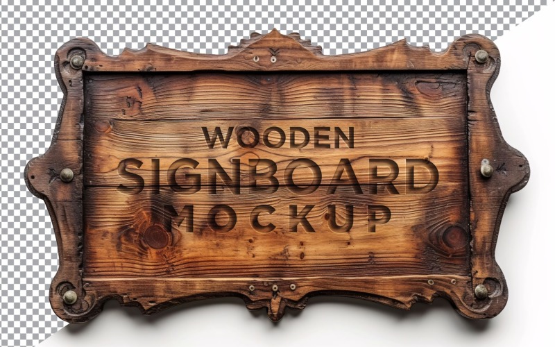 Vintage Wooden Signage Mockup Template 89 Product Mockup