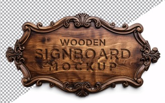Vintage Wooden Signage Mockup Template 95