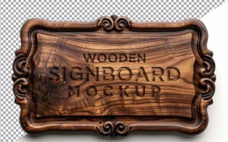 Vintage Wooden Signage Mockup Template 97