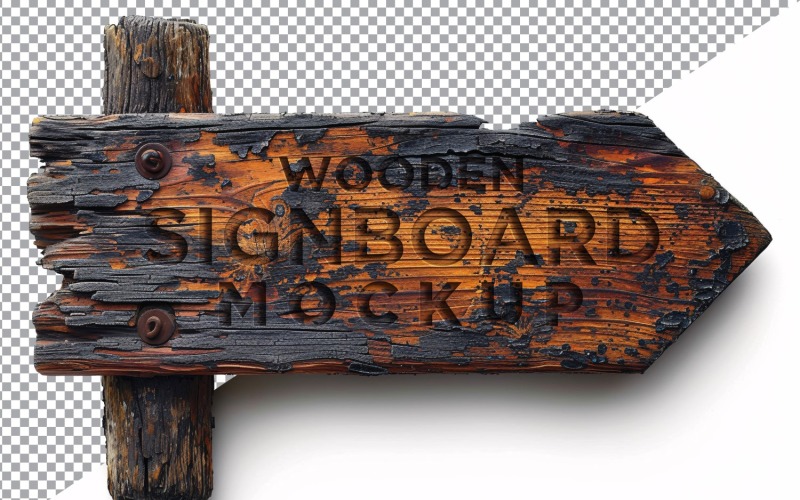 Vintage Wooden Signage Mockup Template 99 Product Mockup