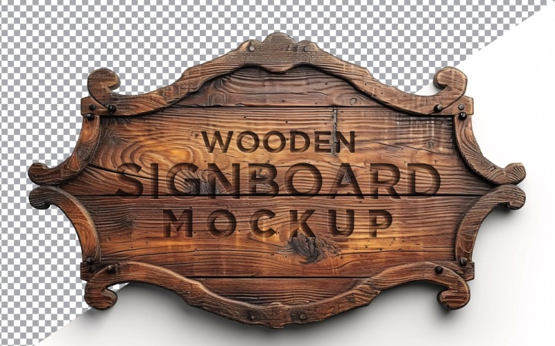 Vintage Wooden Signboard Mockup 64 Product Mockup