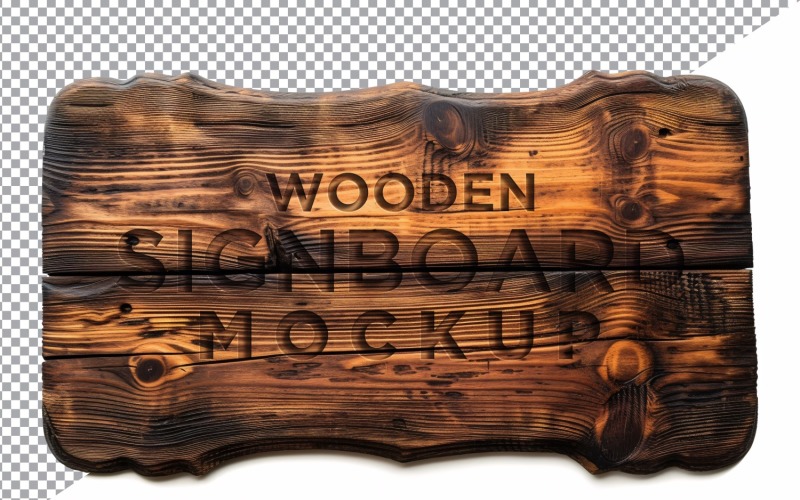 Vintage Wooden Signboard Mockup 71 Product Mockup