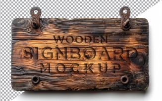 Vintage Wooden Signboard Mockup 73